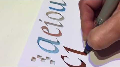 Italic script practice