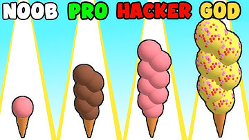 NOOB vs PRO vs HACKER vs GOD | In Ice Cream Rush | B8 Gamer