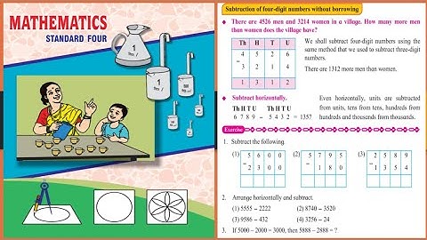Class 4th Mathematics ||Subtraction of four-digit numbers without borrowing|| Exercise|| Page no.24