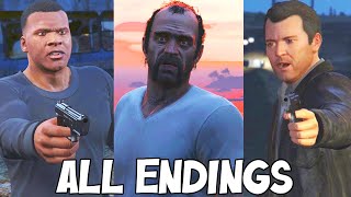 ALL THREE ENDINGS [GTA V #21]