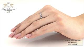 Diamantringe - RDR166W-0.11 - 18kt Weissgold 15 Steine Ring mit Rubinen und Diamanten