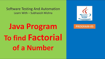 05 - Java program to find Factorial of number.