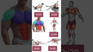 Full body workout at home #workoutathome #chest #sixpack #abs #triceps