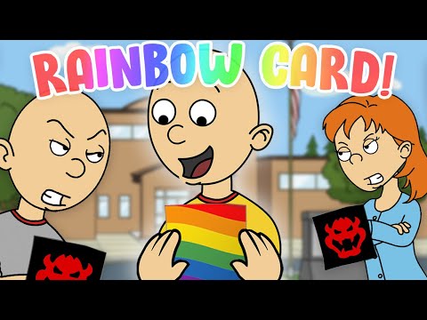 Caillou Gets The RAINBOW Card/New Years Behavior Card Day