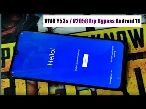 VIVO Y53s Frp Bypass Android 11 or Android 12 | VIVO V2058 Frp Bypass Android 11 or Android 12