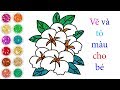 How to draw flower with glitter color| Vẽ bông hoa | Tô màu bông hoa