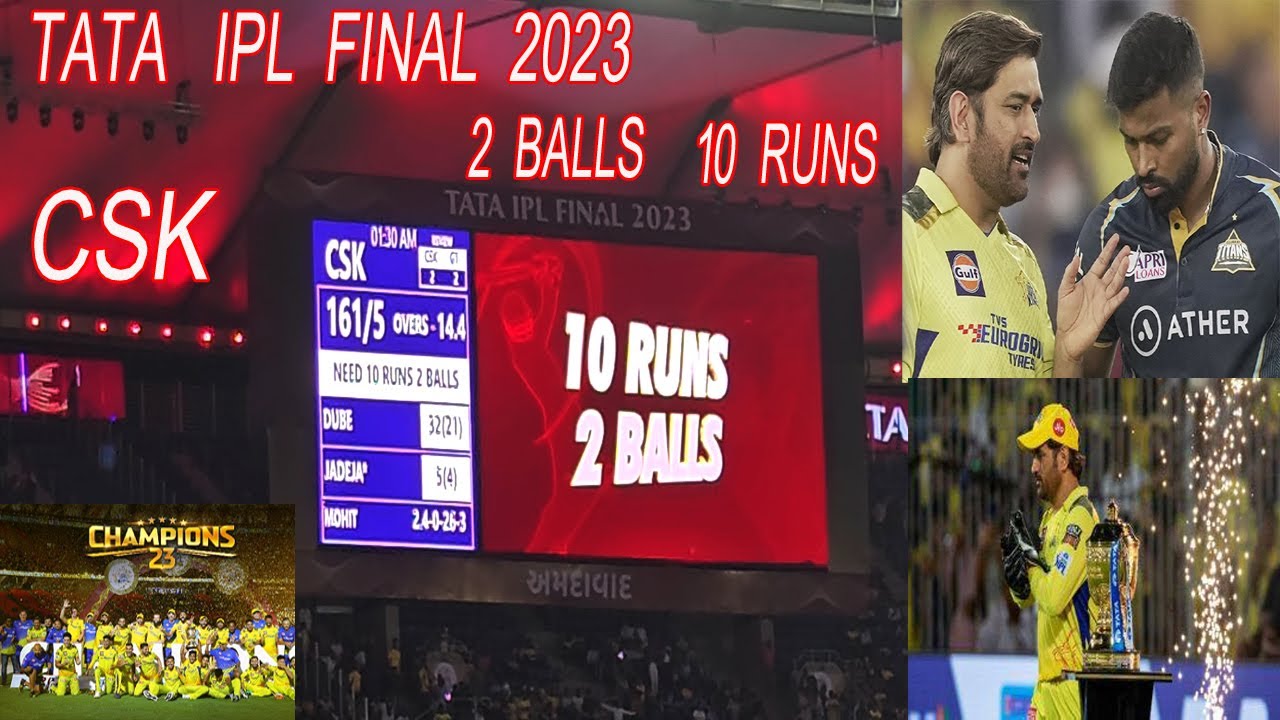 Last Over Tata IPL Finals 2023 | CSK vs GT | MS Dhoni | Ravindra Jadeja ...