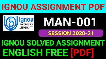 MAN 001 Solved Assignment 2021, MAN 1 Solved Assignment 2020-21 in English, MAN 1 Assignment