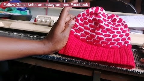 Machine knit baby beanie for 1-2yrs old / Bubble pattern #machineknittting #fairaisle