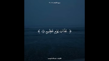 ﴿قل إني أخاف إن عصيت ربي عذاب يوم عظيم﴾ القارئ عبدالله الموسى / تلاوة قصيرة