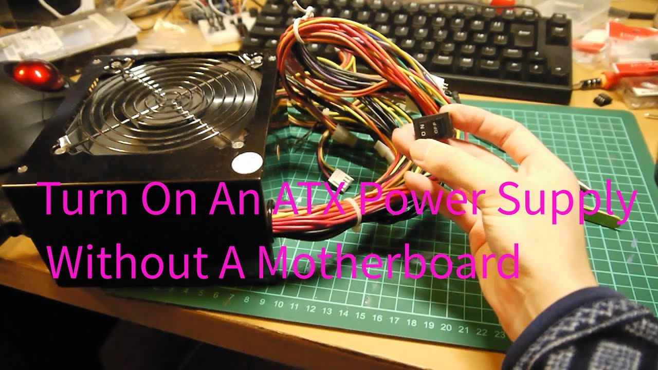 ATX電源を単独起動させるためのスイッチをつくってみた turn on an atx power supply without a