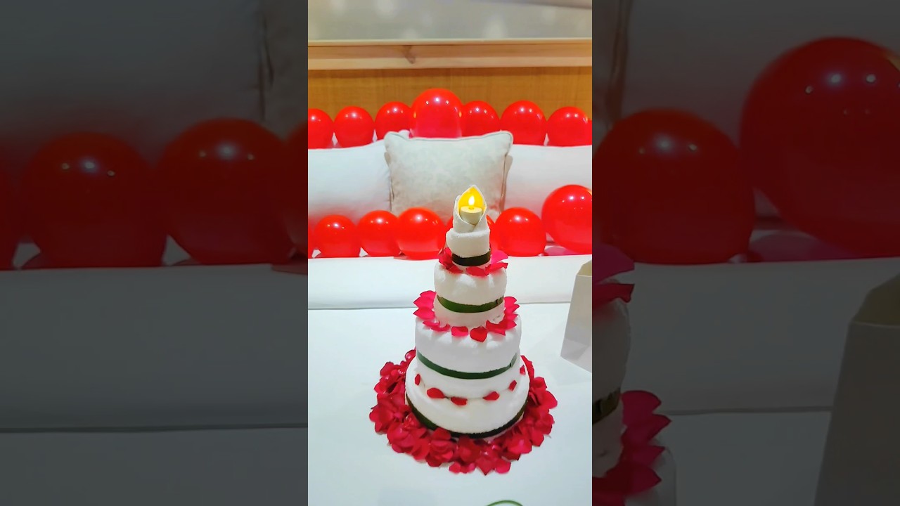 Towels Cake Folding Birthday Decorations Ideas 