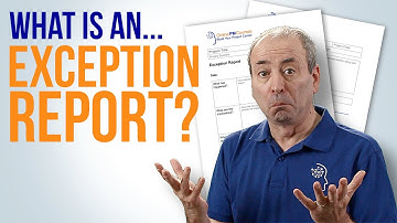 What is an Exception Report? ...and How to Prepare One. And what