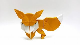 ポケモン折り紙 イーブイ さくb Pokemon Origami Eevee Sakub Youtube