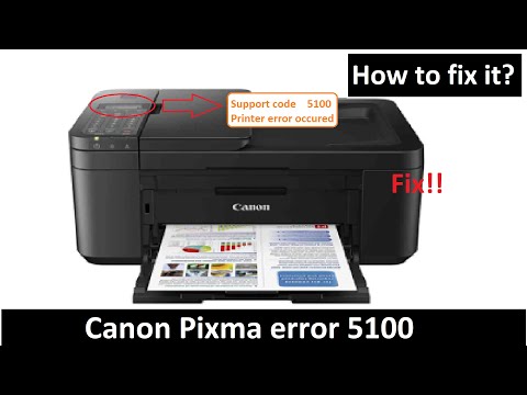 How to fix Support code 5100 in a canon printer