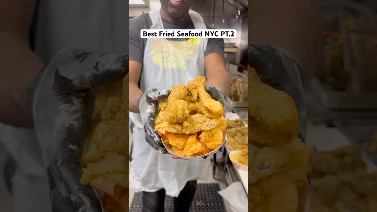 Trying what people say is NYC’s best fried seafood PT.2 📍Make my Fish, Harlem #friedfish #seafood