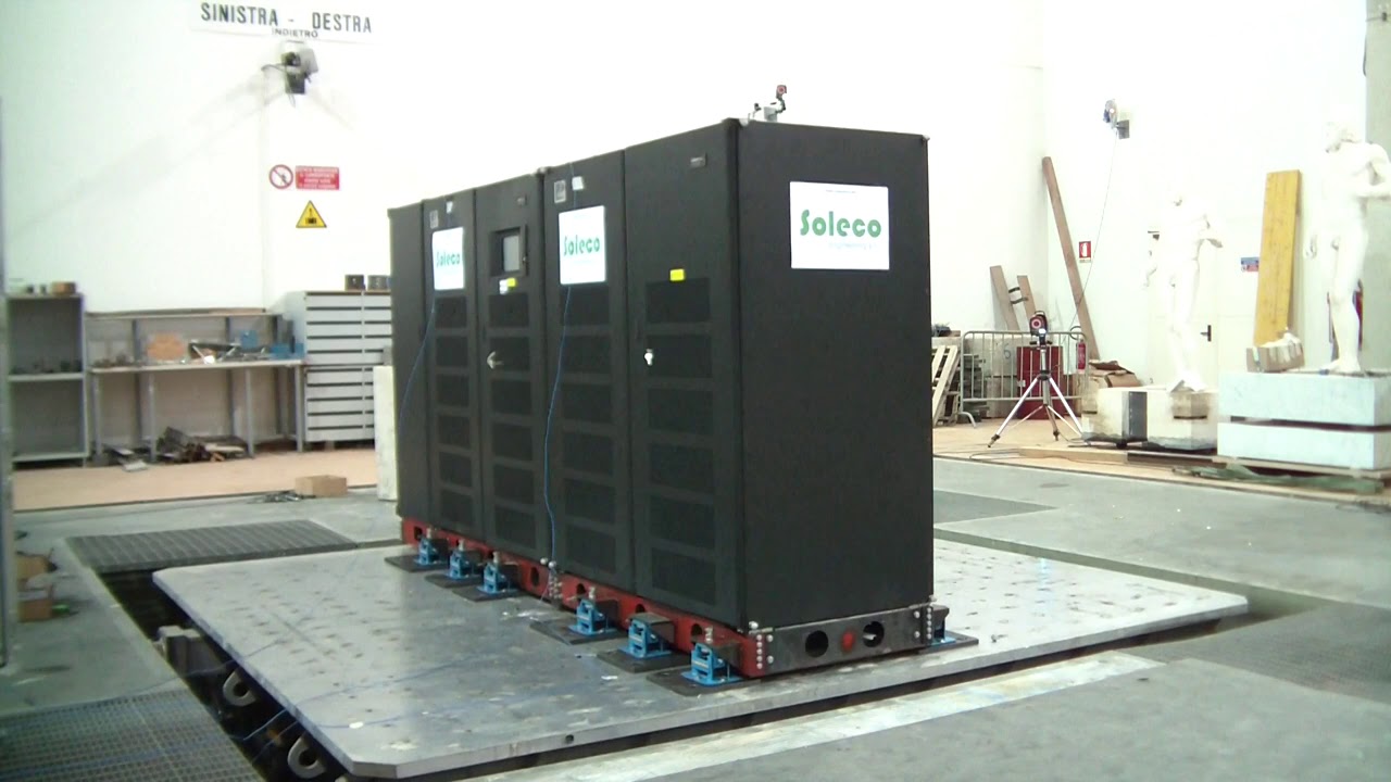 Испытание антисейсмических пружинных виброопор - YouTube