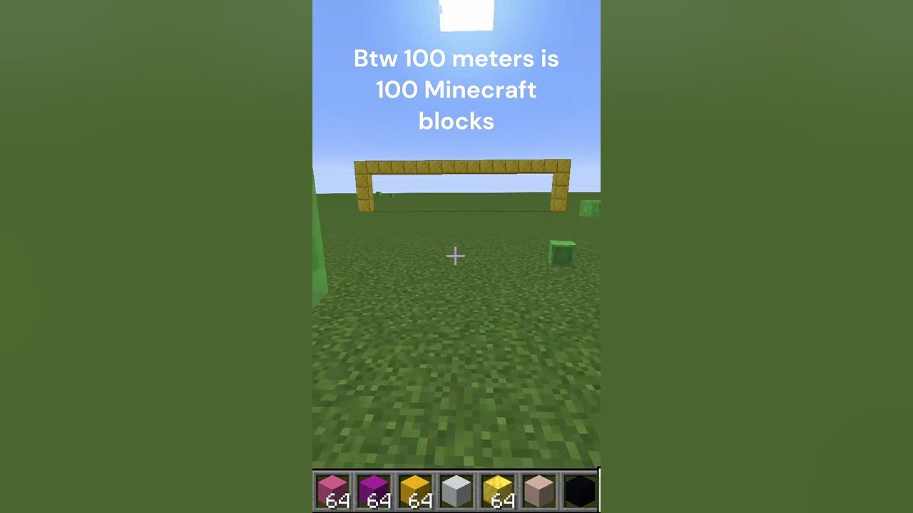 How Fast Can A Minecraft Player Run 100 Meters??🤔🤔minecraft 