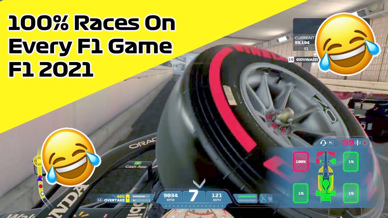 100% Races On Every F1 Game | F1 2021 - YouTube