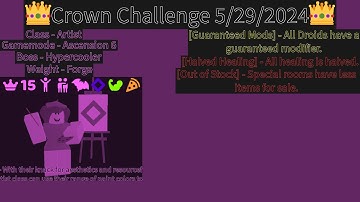 Crown Challenge 5/29/2024 - Randomly Generated Droids