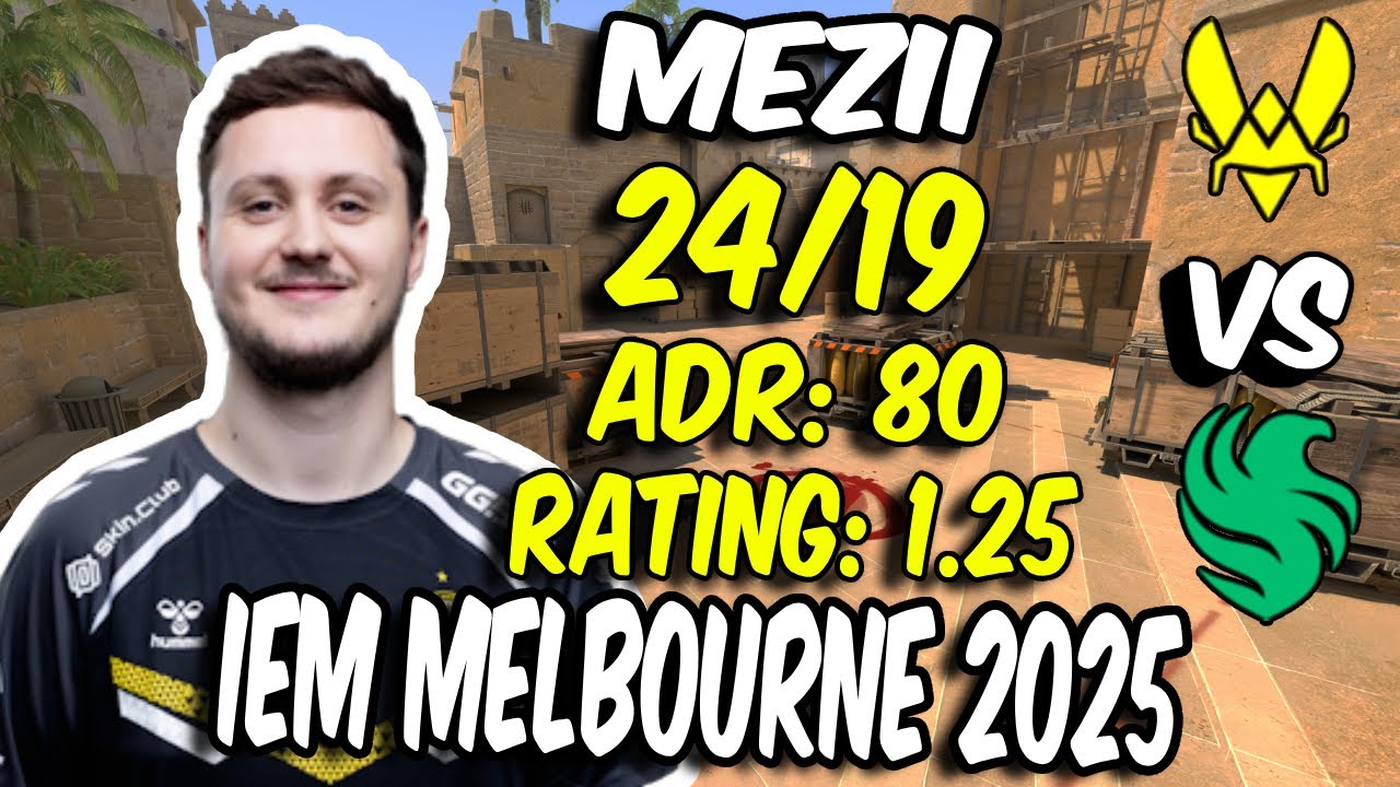 CS2 POV Vitality mezii (24/19) vs Falcons (Mirage) @ IEM Melbourne 2025