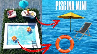 🏊‍♀️Maqueta de piscina en miniatura👙 | La creatividad de Lucía