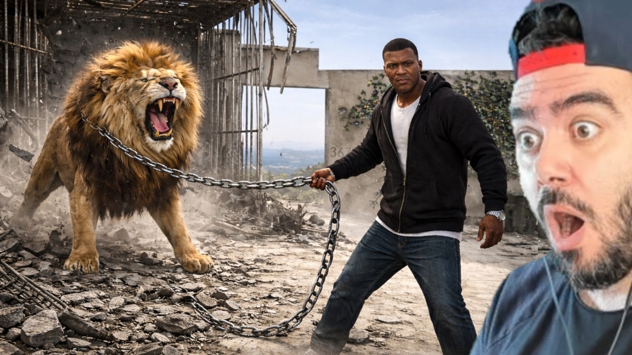 FRANKLIN EVININ BAHÇESINE ASLAN ALDI - GTA 5 MODS