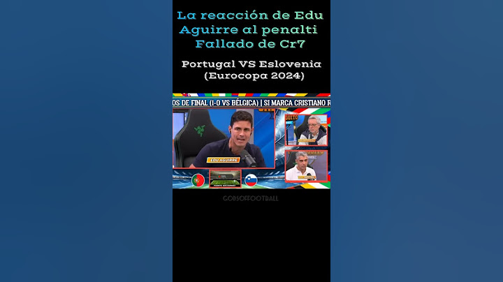 La reacción de Edu Aguirre al penalti fallado por Cristiano Ronaldo Portugal Eslovenia Eurocopa 2024