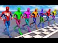 Team SpiderMan Mods Running Challenge  Super-heróis Motocicletas Corrida Desafio - GTA 5