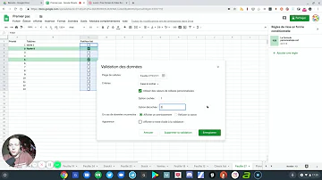 Comment faire une case à choix multiple sur Google Sheet ?