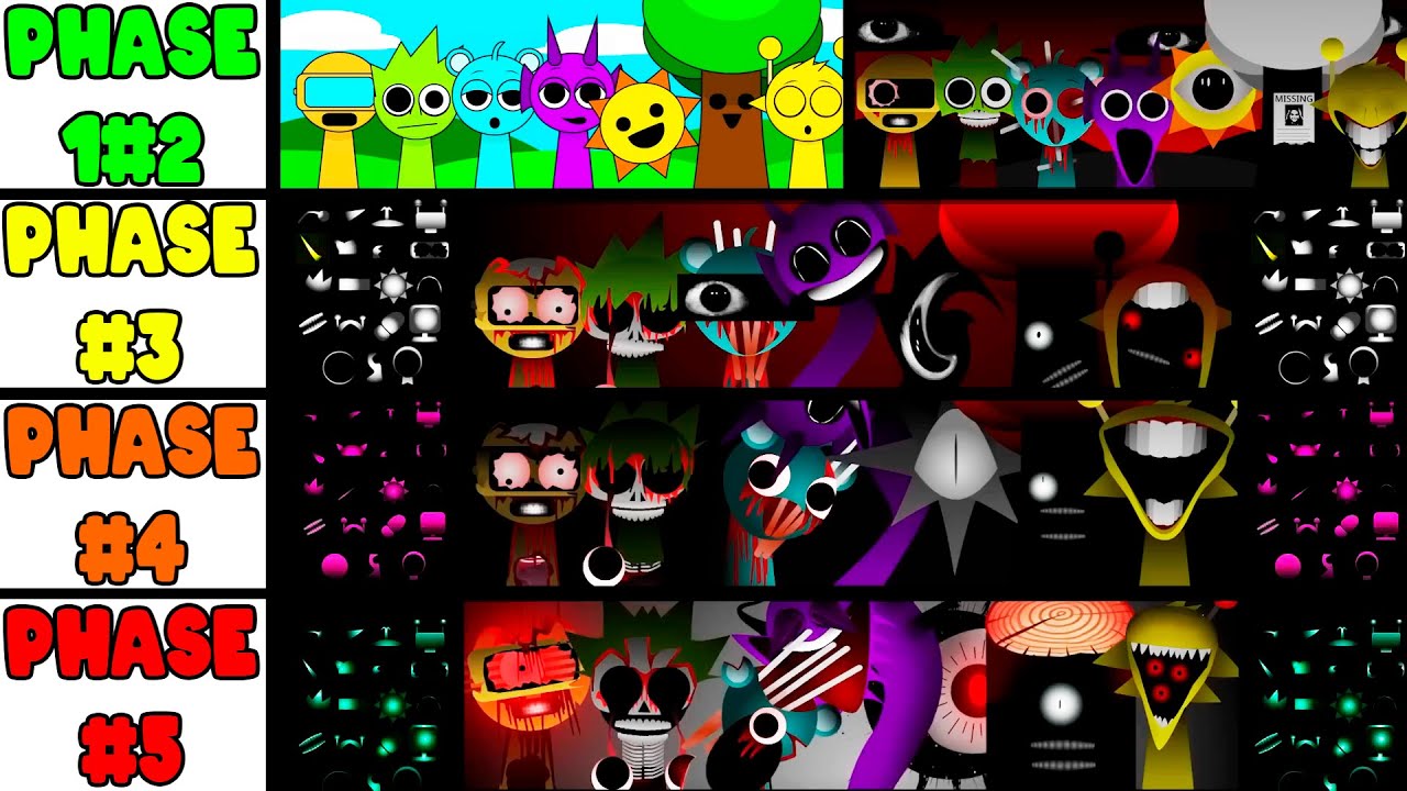 Incredibox Sprunki Mix: Phase 1 VS Phase 2 VS Phase 3 VS Phase 4 VS Phase 5 !