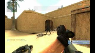 Counter-Strike Source gameplay triple kill and 3 headshots at the same time