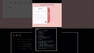 Create dynamic calendar using HTML, CSS & JavaScript | How to create Dynamic calendar using Reactjs