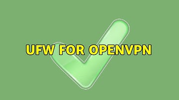 Ubuntu: UFW for OpenVPN (2 Solutions!!)