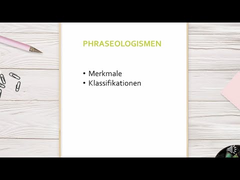 Video: Phraseologismus 