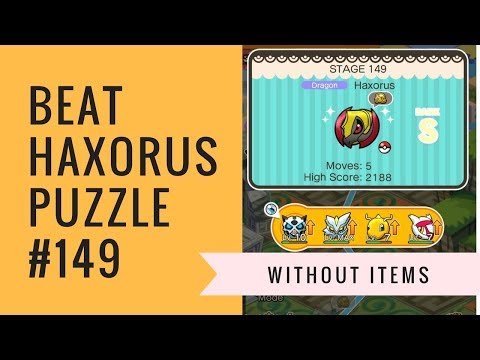 How to beat Haxorus puzzle in Pokemon Shuffle Stage #149