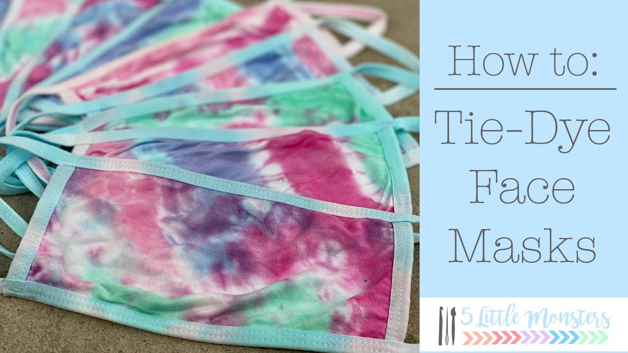 How to Tie Dye Face Masks - YouTube