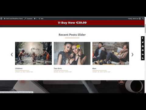Seos Social WordPress Theme - Recent Post Slider