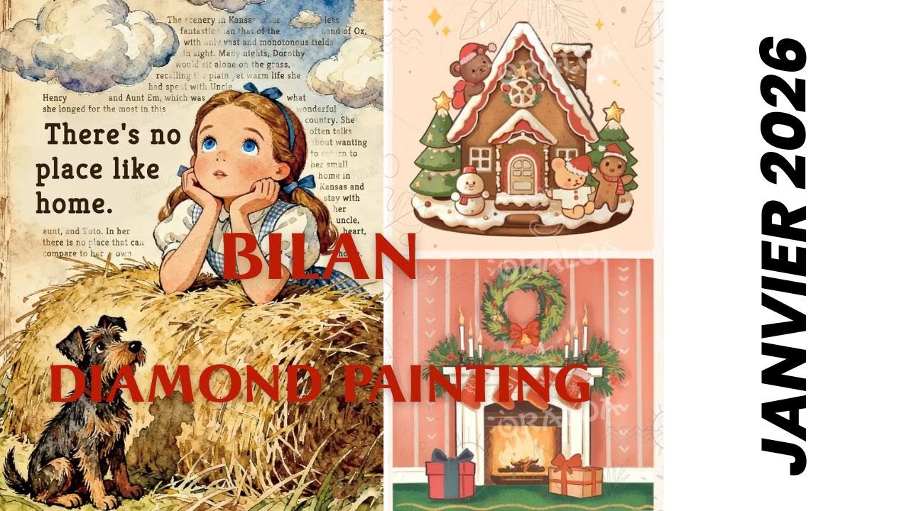 Bilan Diamond Painting -  janvier 2026 - du beau et du pas beau #diamondpainting #oraloa #feelookart