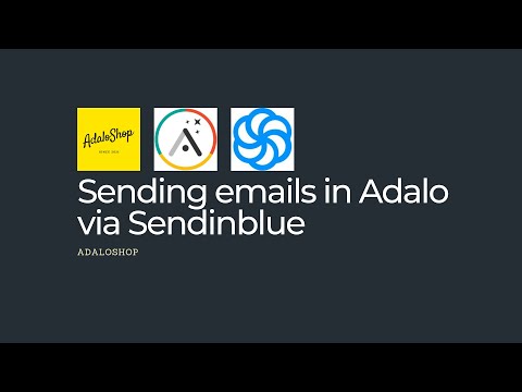 Sending emails in Adalo via Sendinblue