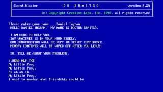 Dr Sbaitso Sings My Little Pony