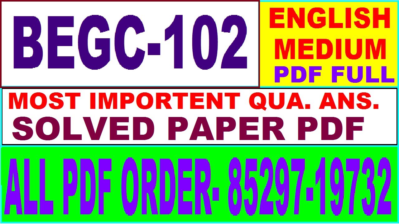begc 102 important questions and answers / begc 102 previous year question paper / begc 102 classes
