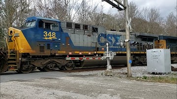 CSX 44 leads empty ethanol k422  northbound at Newnans, FL.