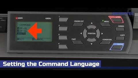 How to set the command language on the Graphtec FC8600