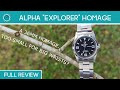 Alpha 36mm explorer homage full review