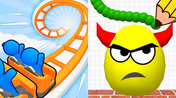Runner Coaster vs Draw To Smash Satisfying ASMR Gameplay (Android,ios) (New Update)
