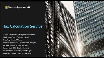 Tax Calculation Service in Dynamics 365 Finance and Dynamics 365 Supply Chain Mgmt - TechTalk