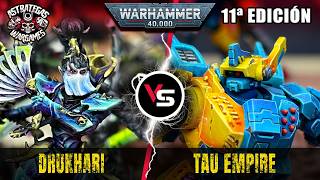 ⭐️WARHAMMER 40K BATTLE REPORT⭐️ Drukhari VS T'au Empire - 11th Edition