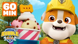 Rubble Tasty Treat Rescues & Adventures in Builder Cove!  | 1 Hour Compilation | Rubble & Crew