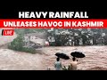 Jammu kashmir flood news live  houses flooded roads submerged rain creates havoc in kashmir